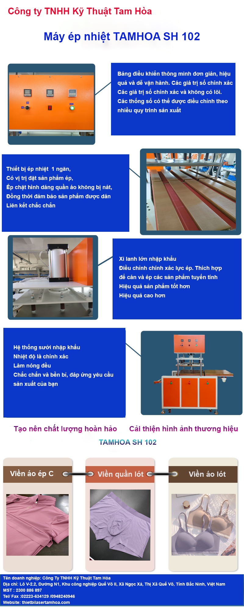 may ep nhiet tamhoa sh 102